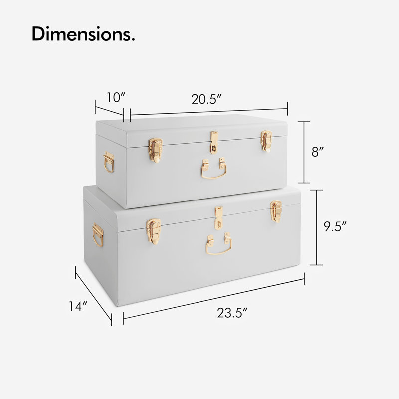 Beautify Storage 2 Piece Trunk Set & Reviews Wayfair